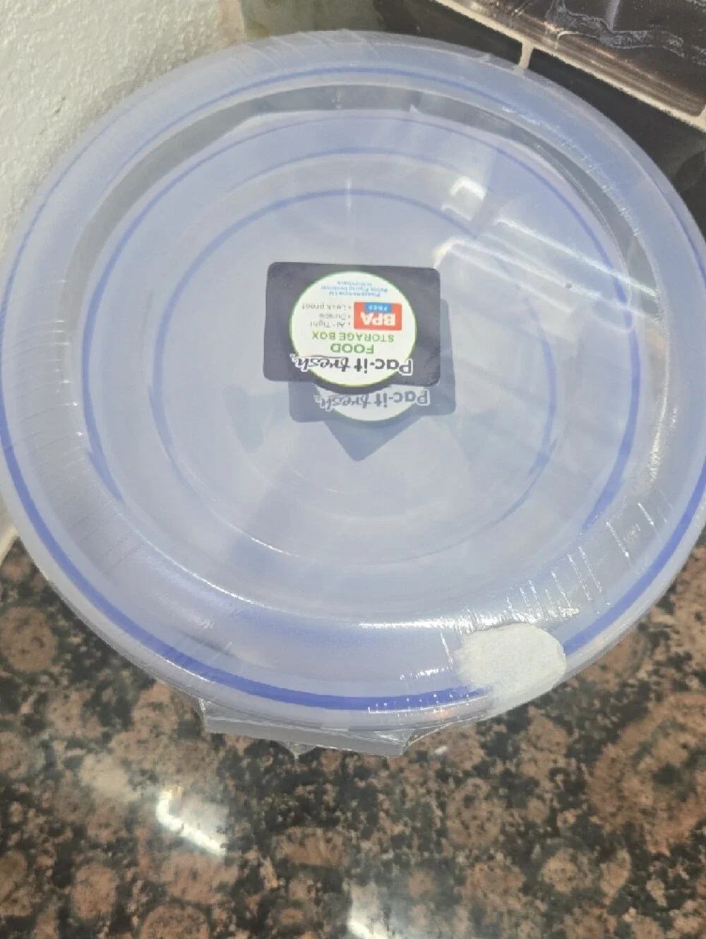 Blue Round Food Storage Container - 3 Pack